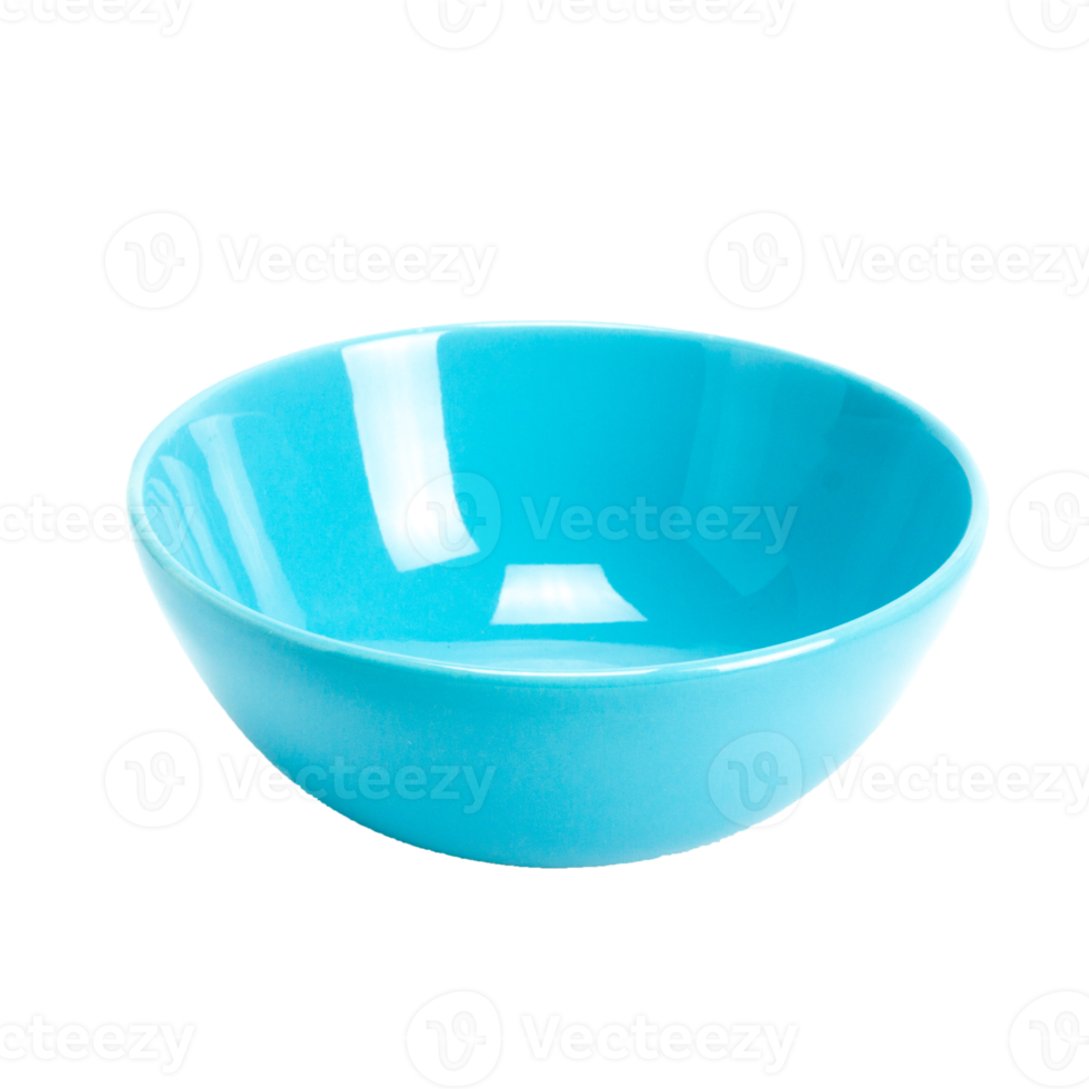 Blue bowl isolated on white background png