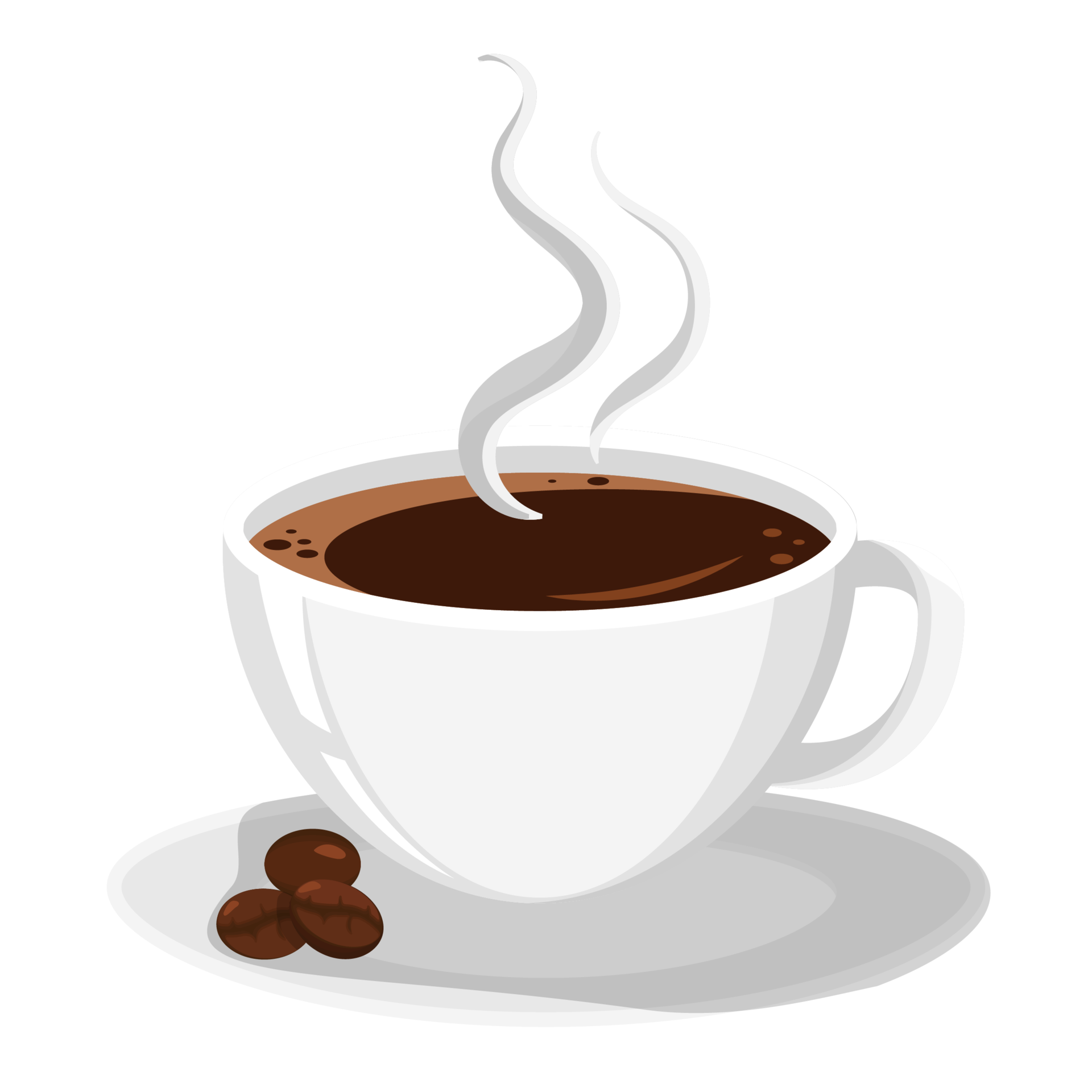 A Cup Of Coffee With Coffee Beans 10856650 Png