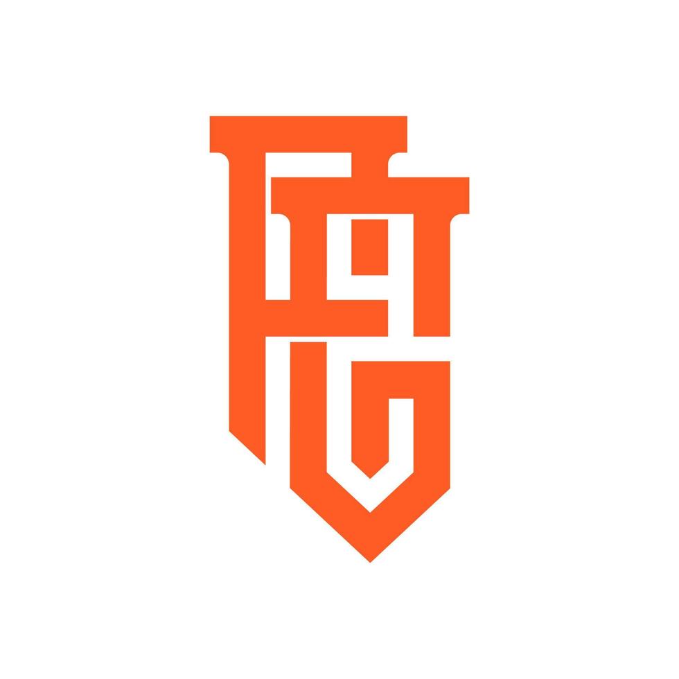 diseño del logotipo fg de la letra inicial del monograma. vector de icono inicial de negocio