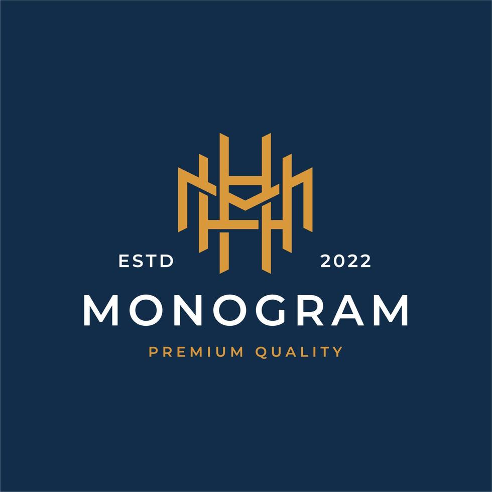 diseño del logotipo hhm de la letra inicial del monograma. vector de icono inicial de negocio