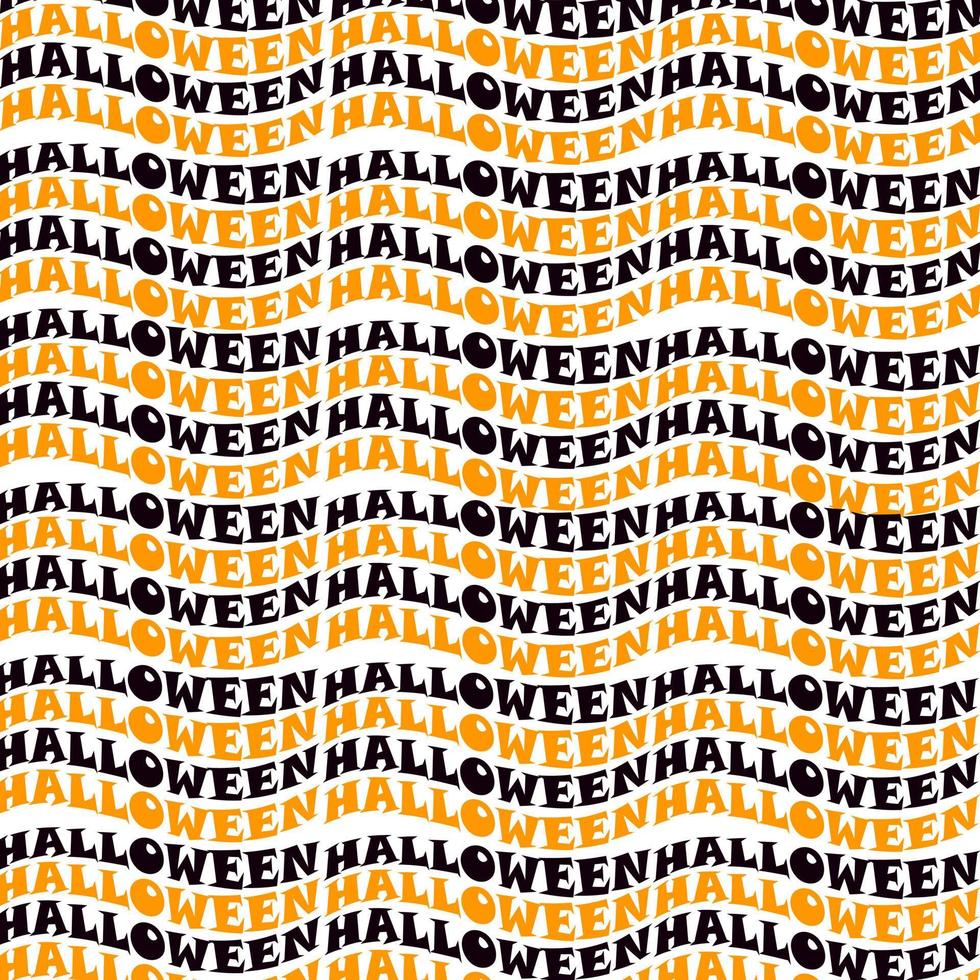 halloween text wavy effect pattern for wrapping packaging design fabric mugs mask patterns cards party wrapping packaging gifts. vector