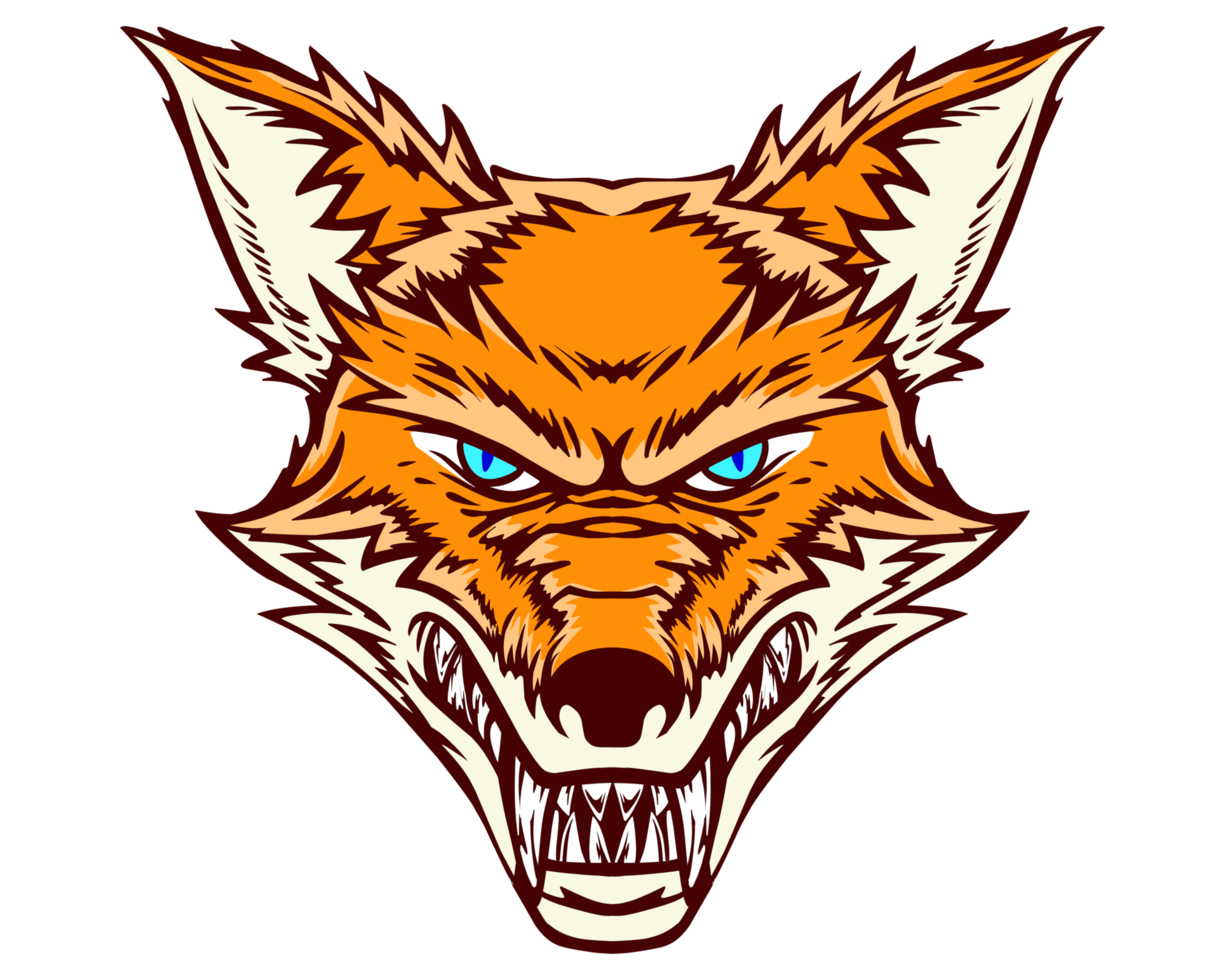 Angry Fox Head png