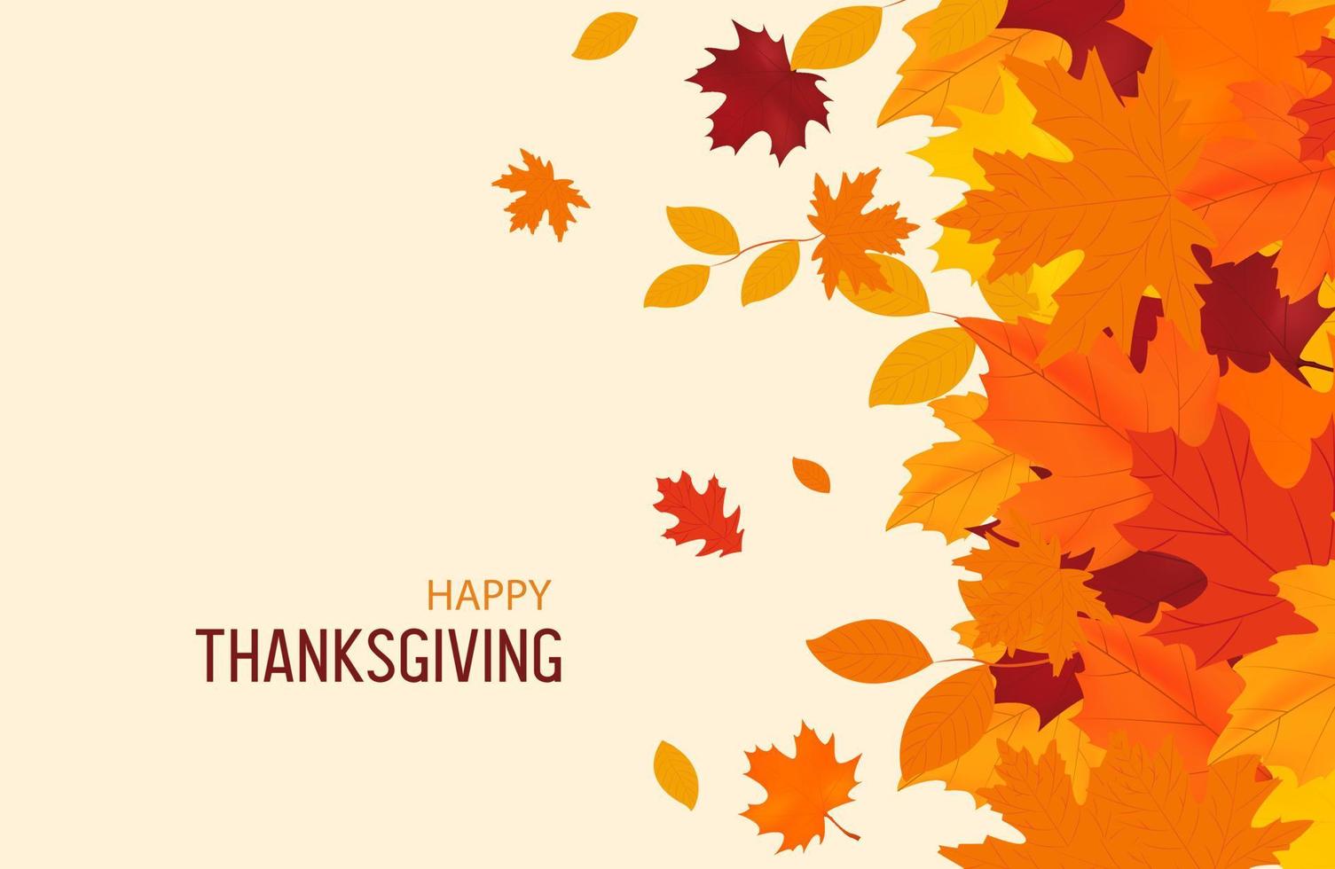 Thanksgiving day banner with date and autumn leaves vector Stock Vector