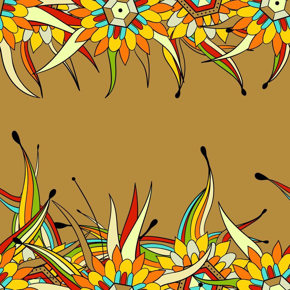 Seamless background with falling autumn leaves. Greeting card for your design vector