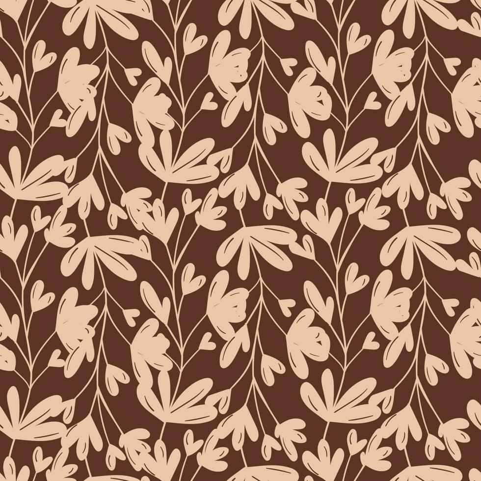 Seamless botanical pattern with leaves vector