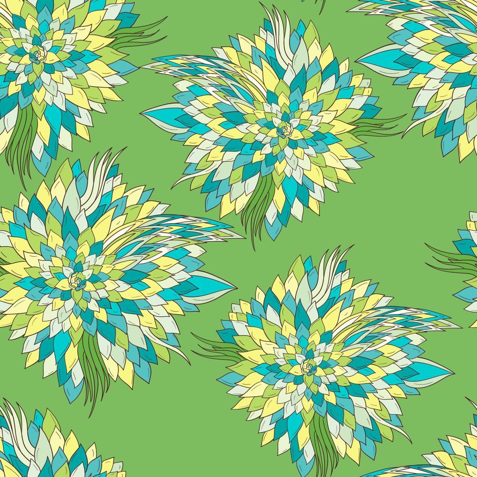 Seamless floral background with abstract patterns of peonies vector