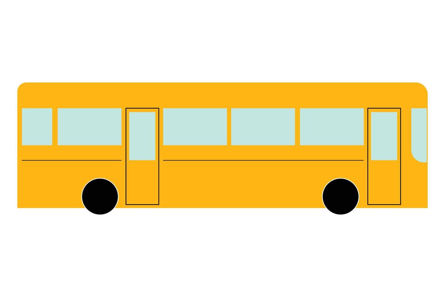 Yellow bus - school bus , vector illustration