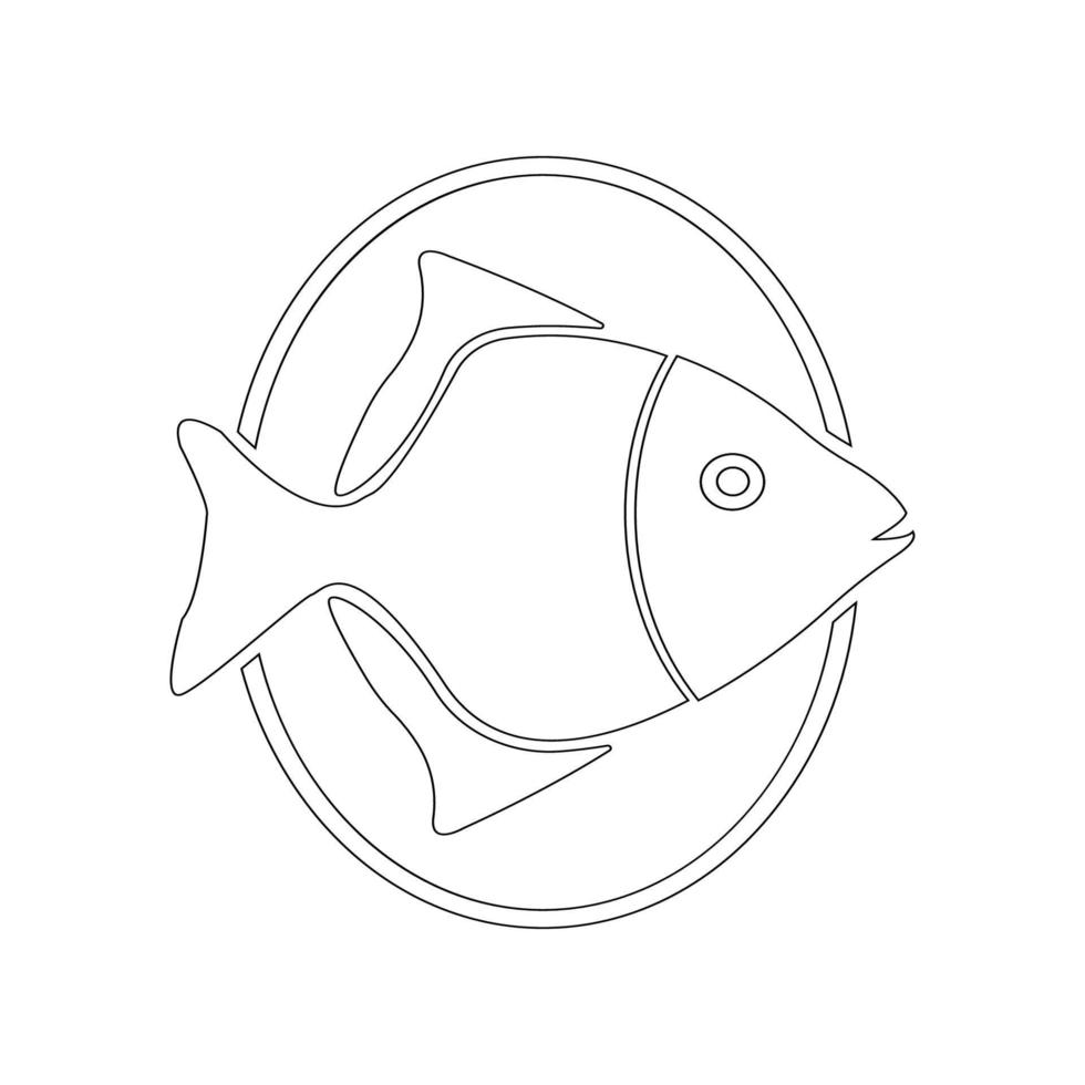 vector de ilustración de icono de pescado