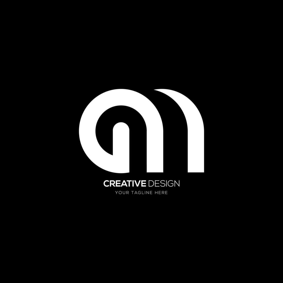 G M creative branding monogram logo vector