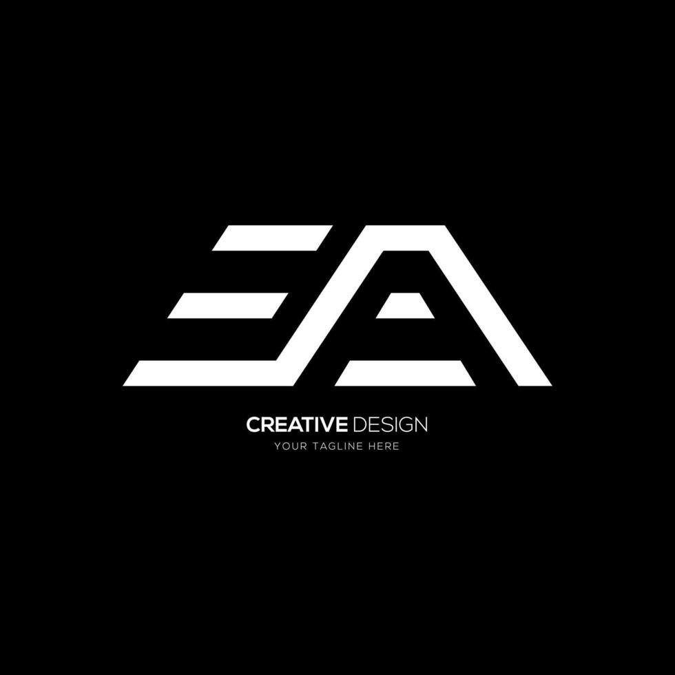 logotipo de monograma de la marca ea de la letra creativa vector