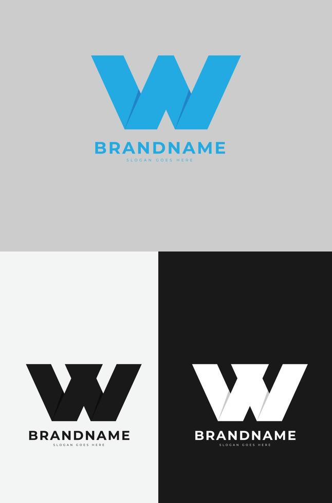 Letter w logo vector