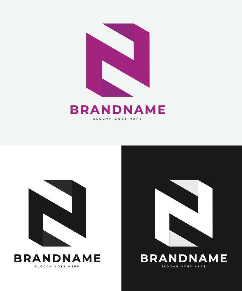 monogram modern logo design template vector