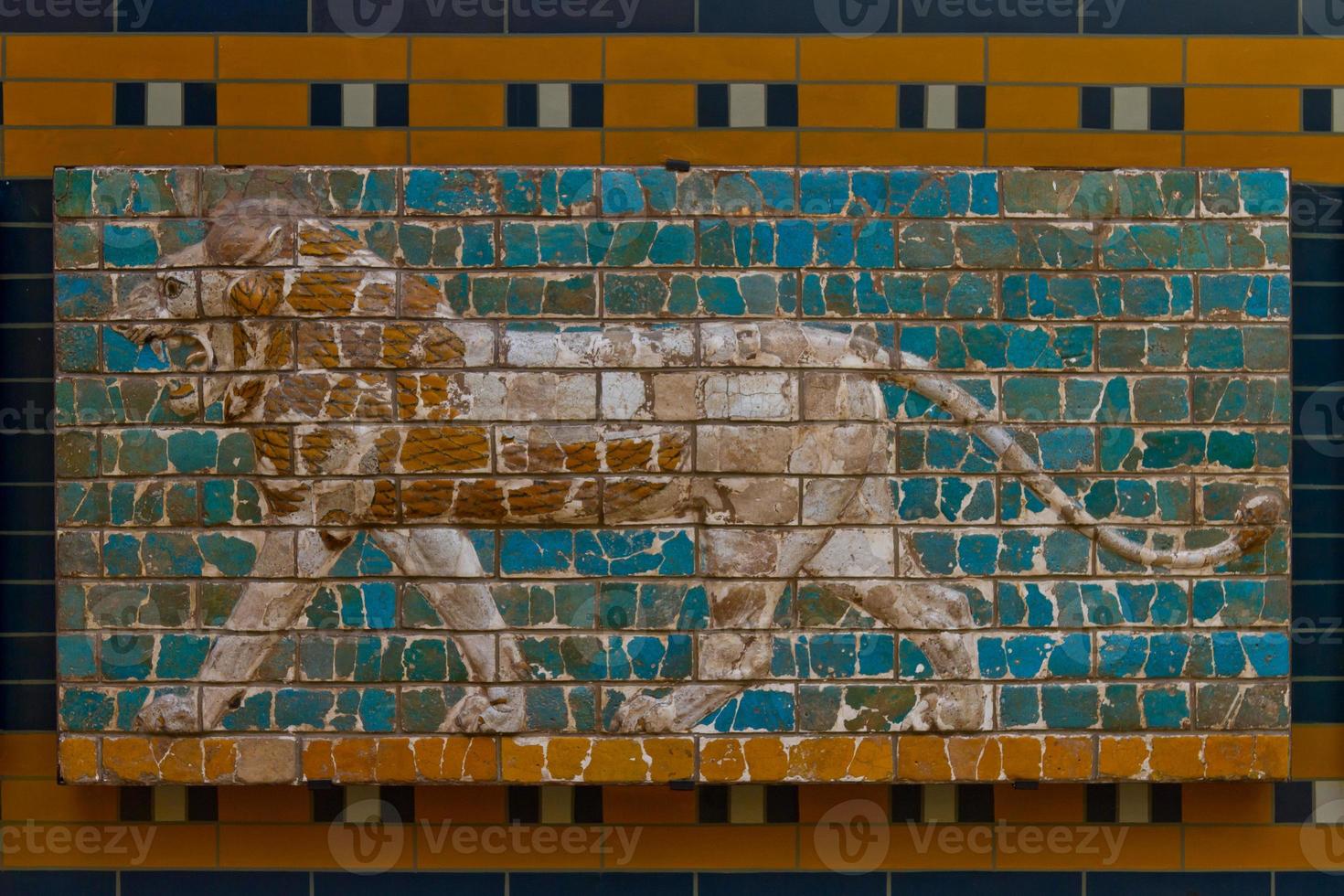 Glazed brick panel from way to Ishtar Gate photo