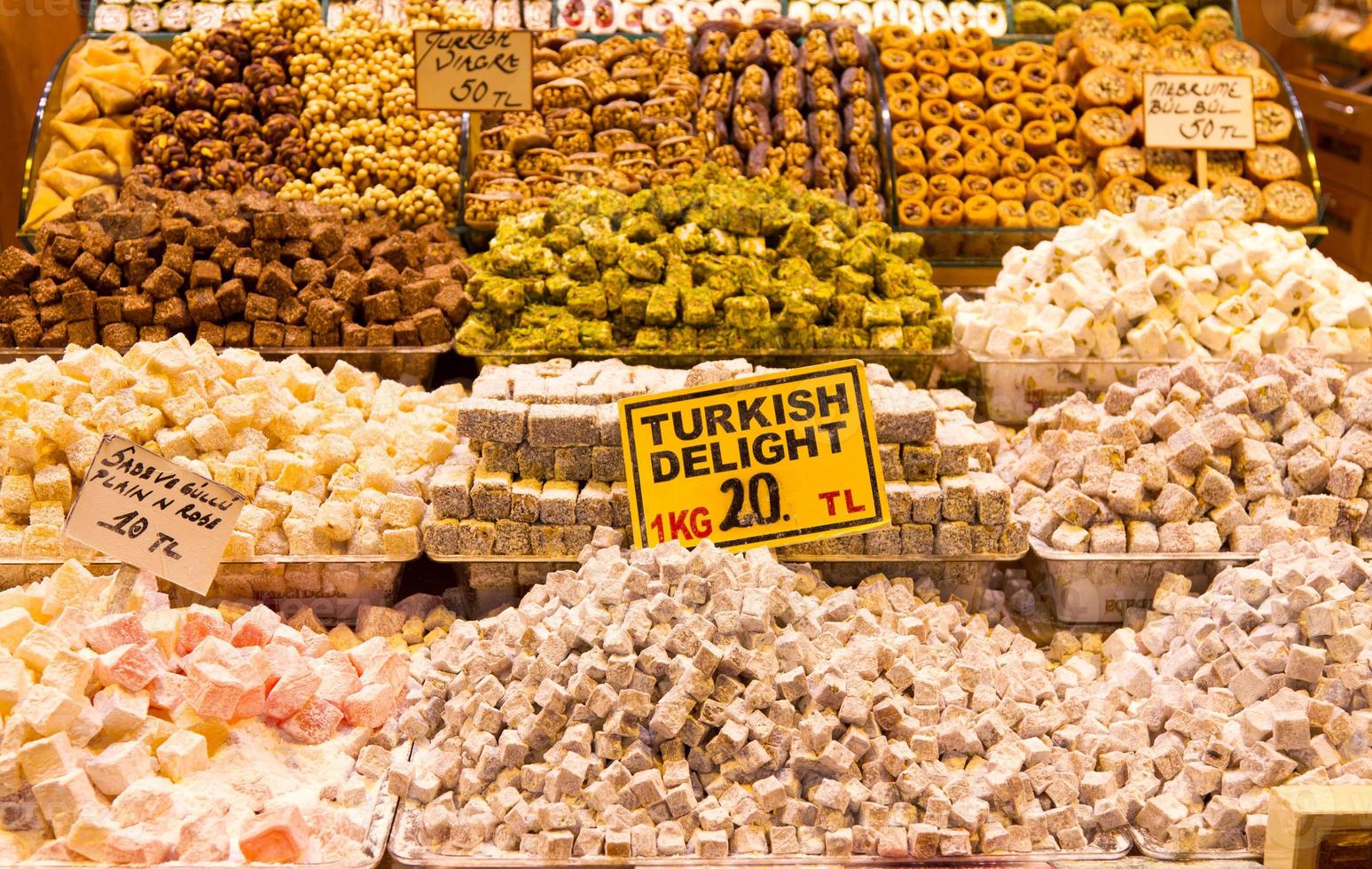 delicias turcas del bazar de las especias, estambul foto