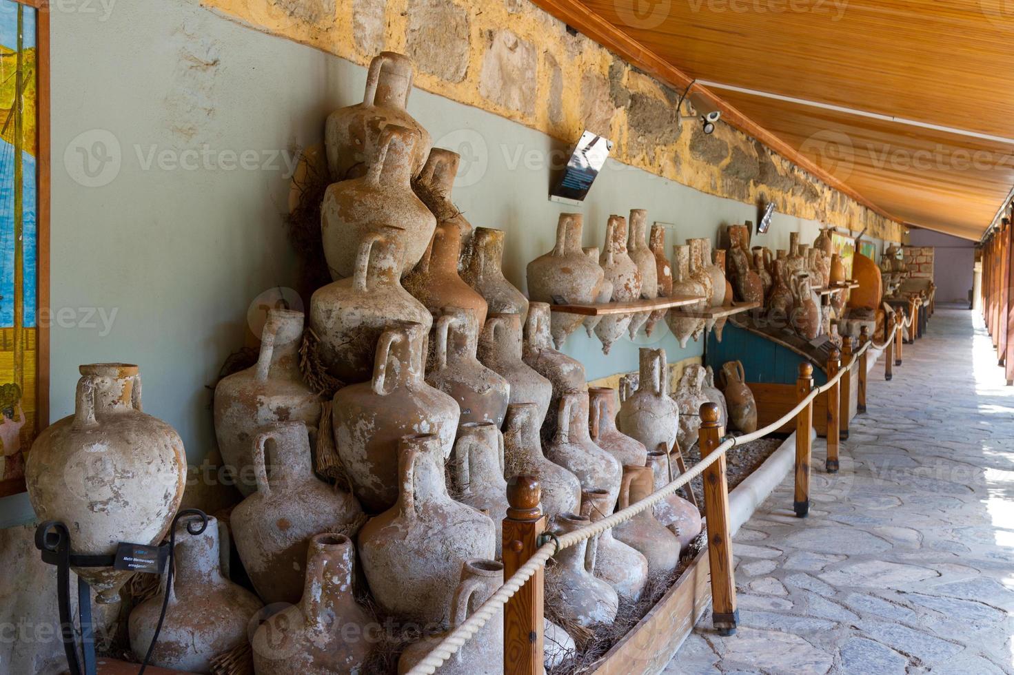 Amphoras in museum photo