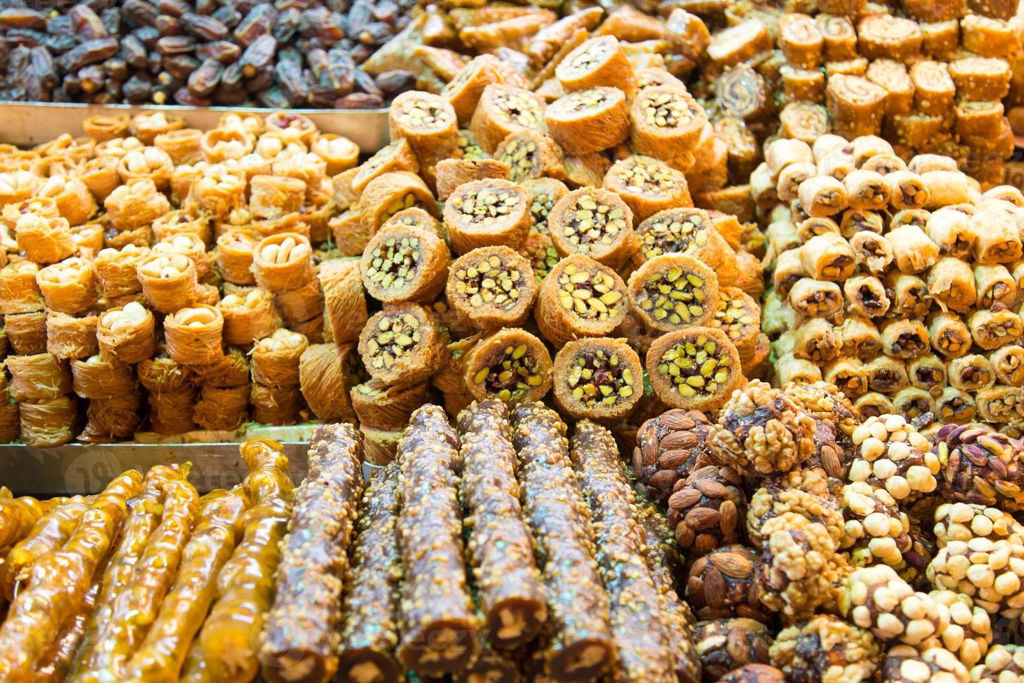 Turkish Sweets in Spice Bazaar, Istanbul photo