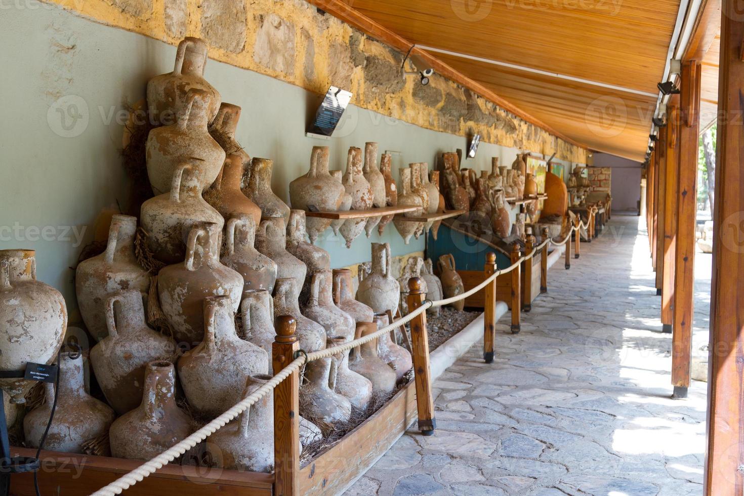 Amphoras in museum photo