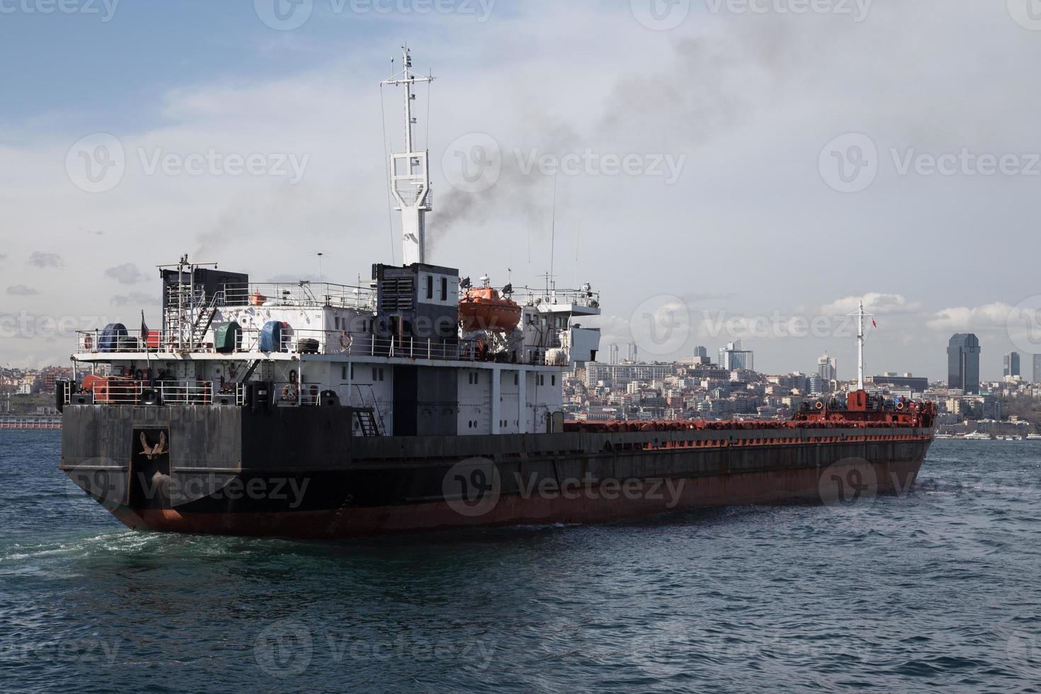 Cargo Ship in sea photo