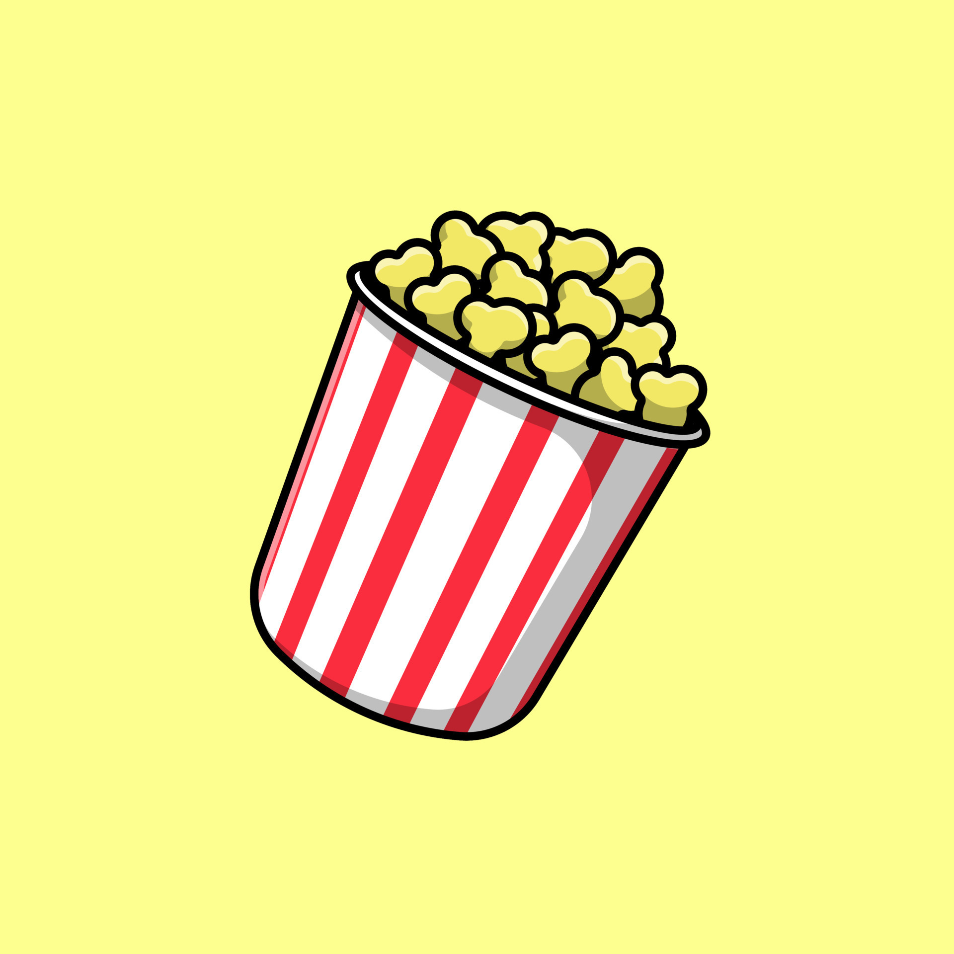 Popcorn Cartoon Vector Icon Illustration. Flat Cartoon Concept 10859487