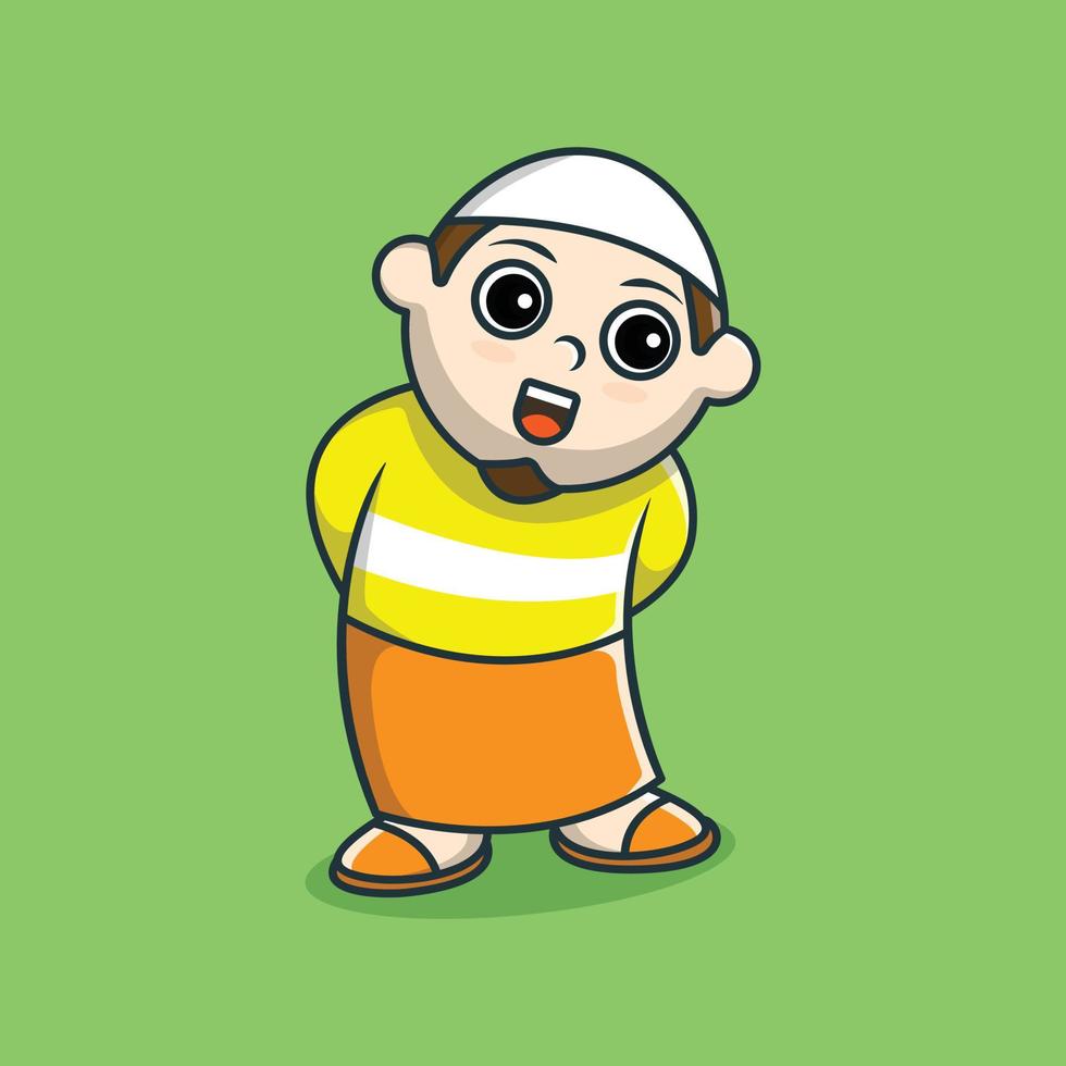 Illustration of Cute Muslim Characters vector