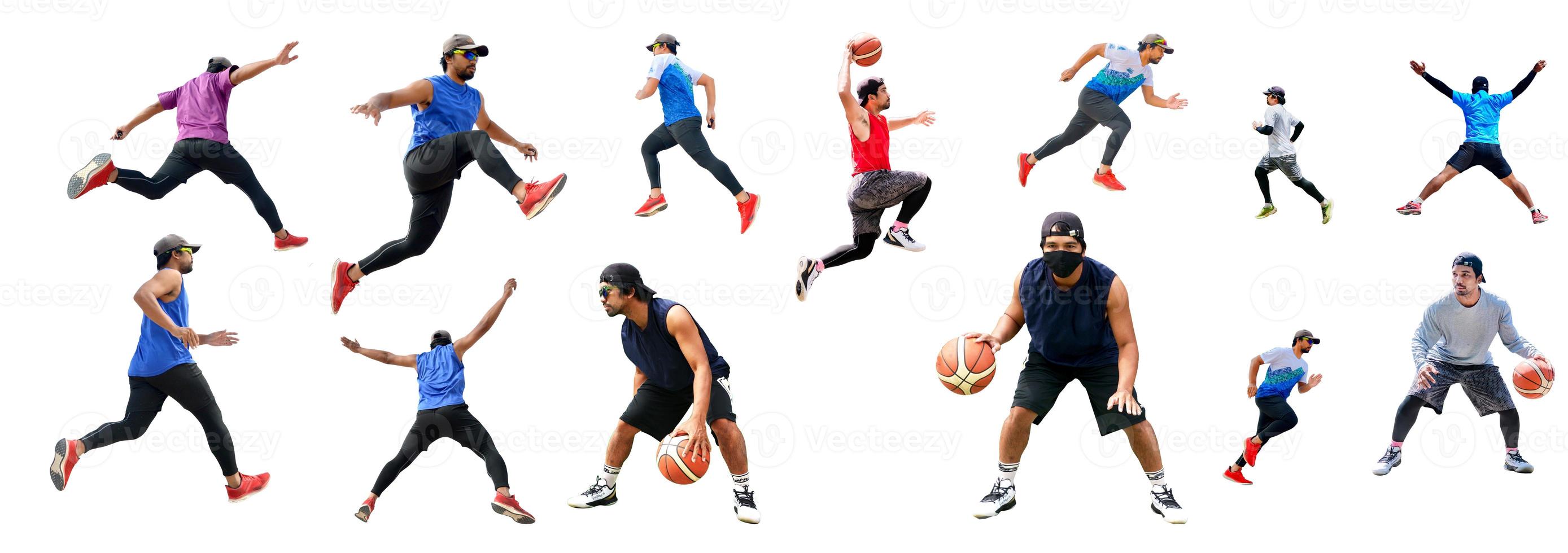 men's sports Asians on a white background photo