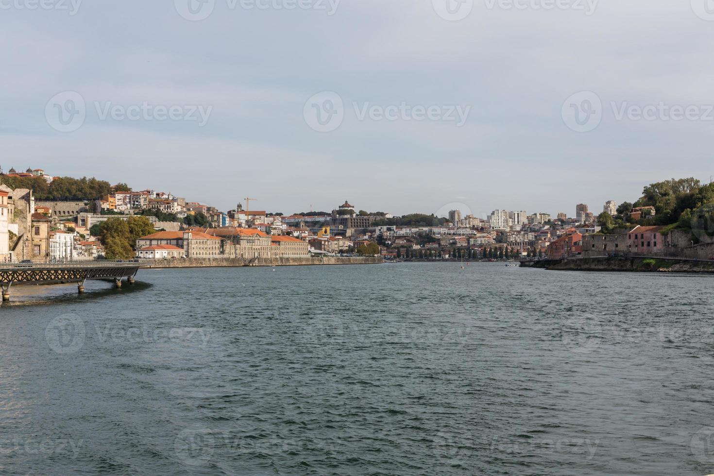 View of Porto city at the riverbank photo