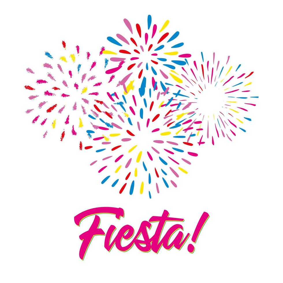Doodle Fireworks Hand Drawn Design Elements vector