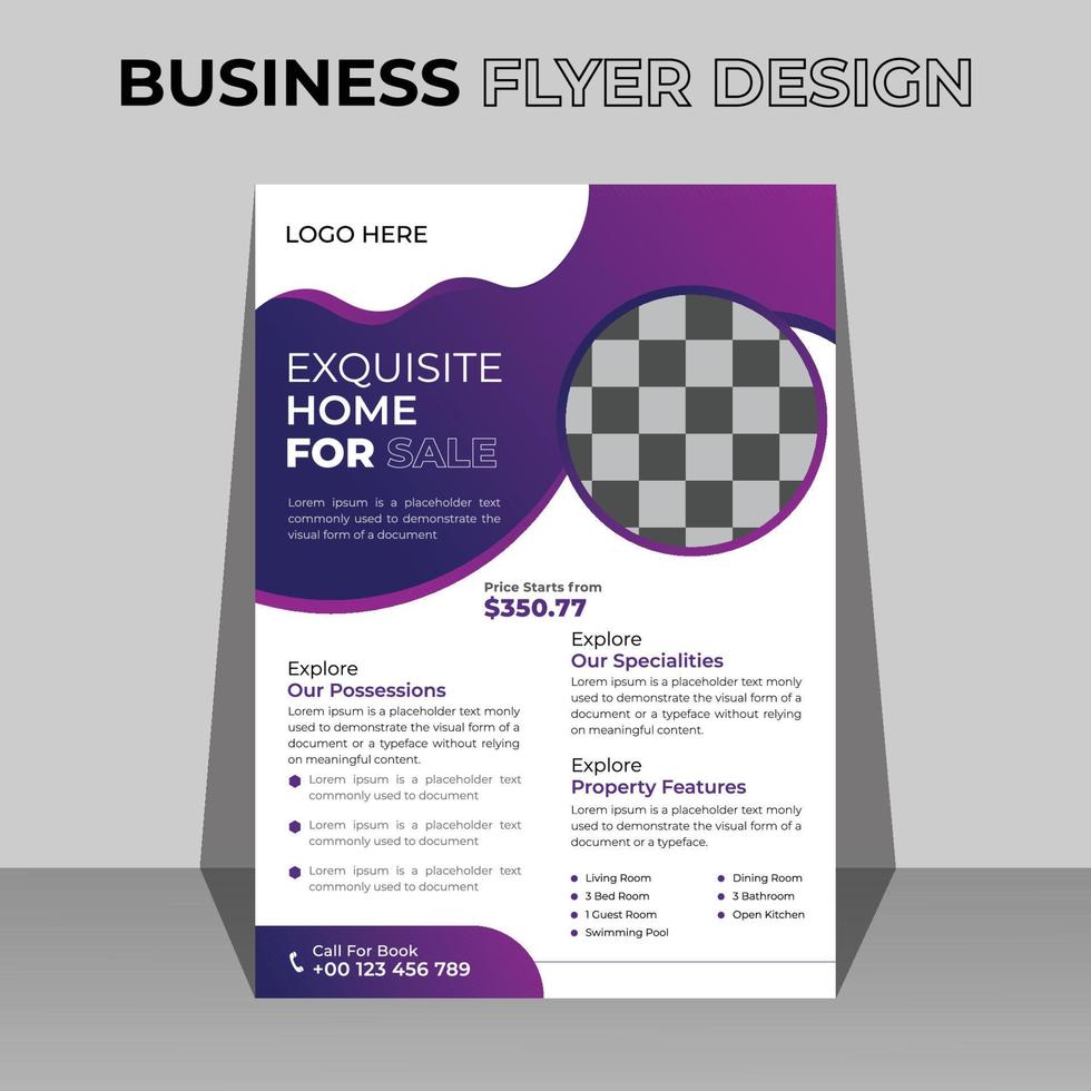 Modern Real estate Flyer Template vector