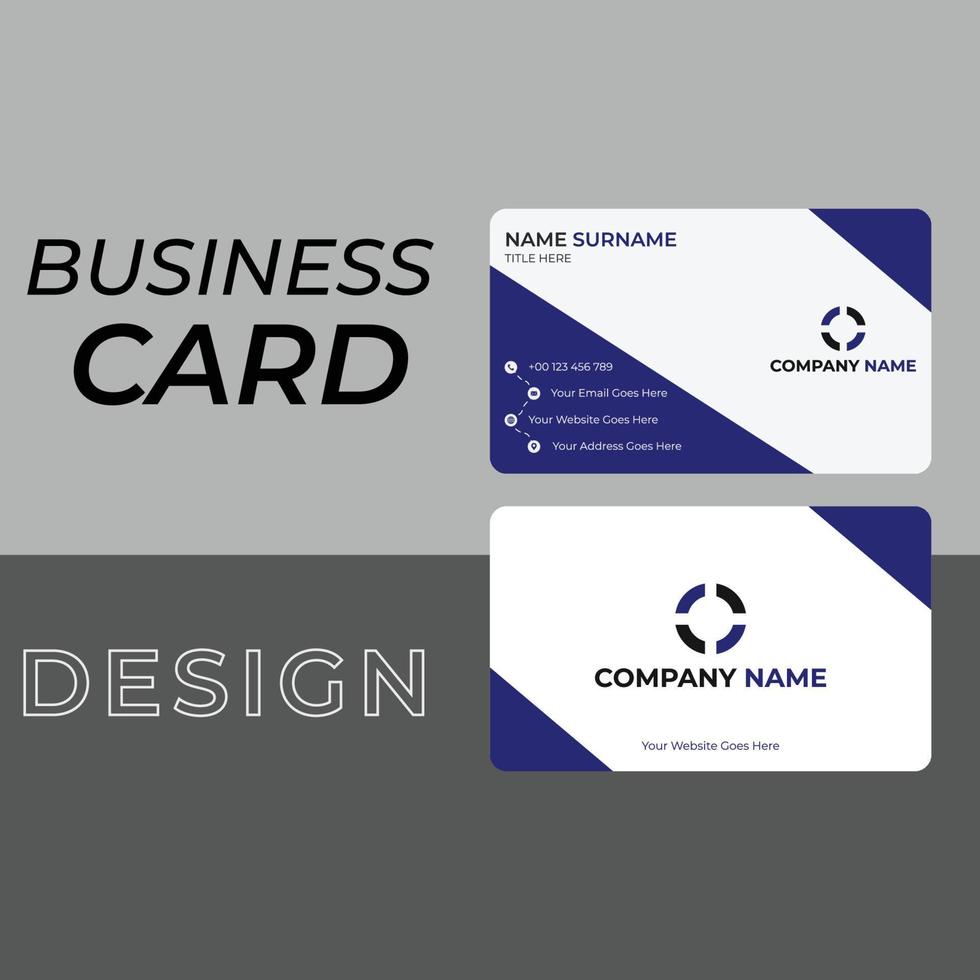 Stylish Blue Business Card Design vector