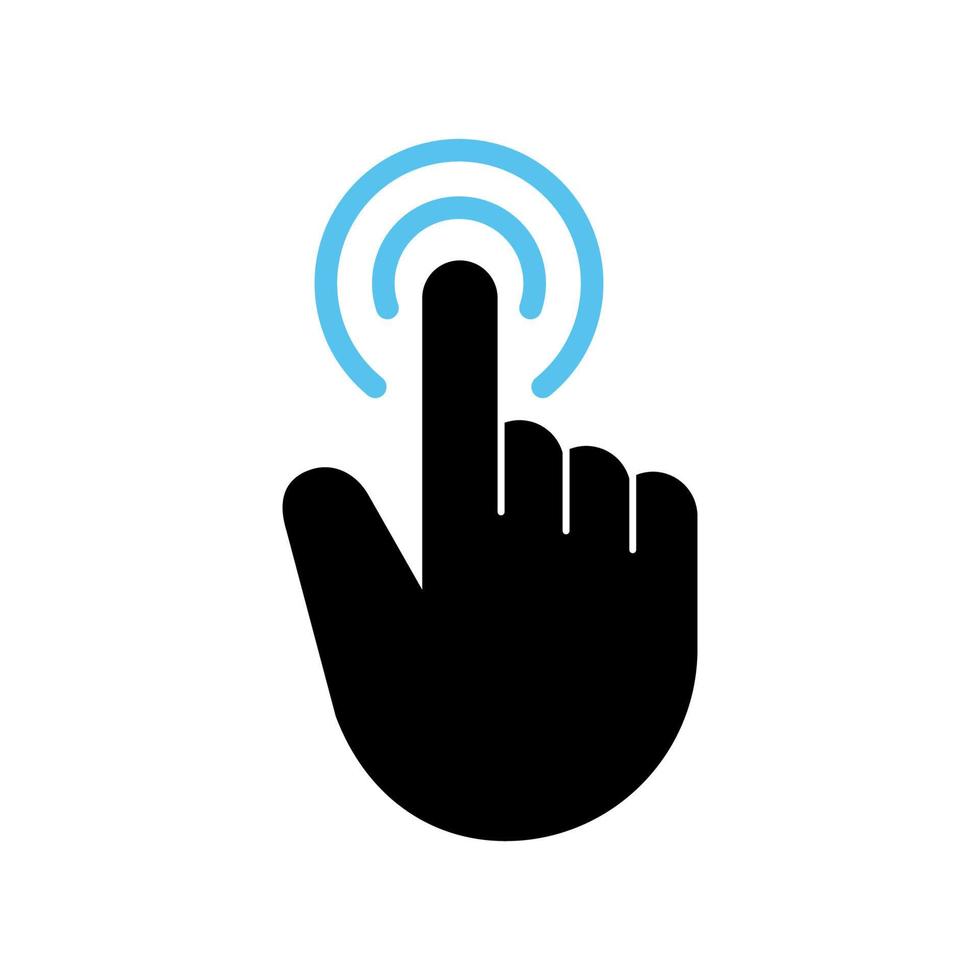 Finger touch screen gesture, Vector. vector