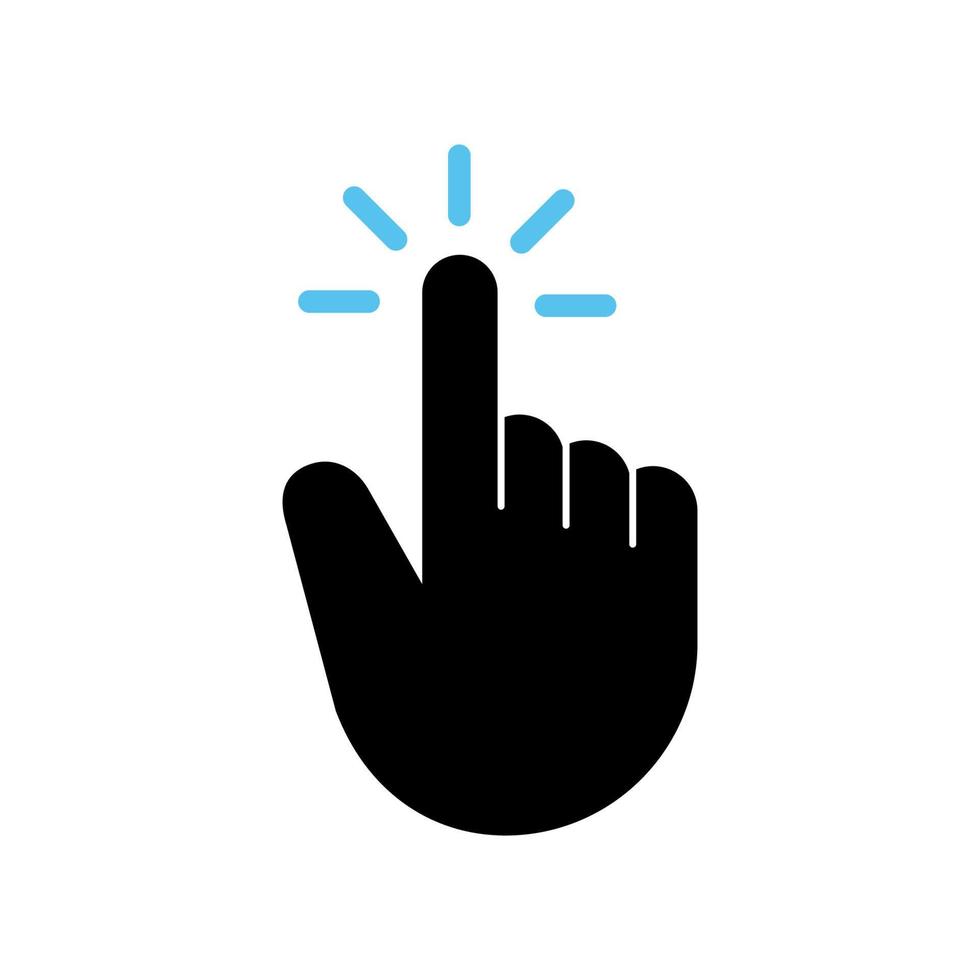Finger touch screen gesture, Vector. vector