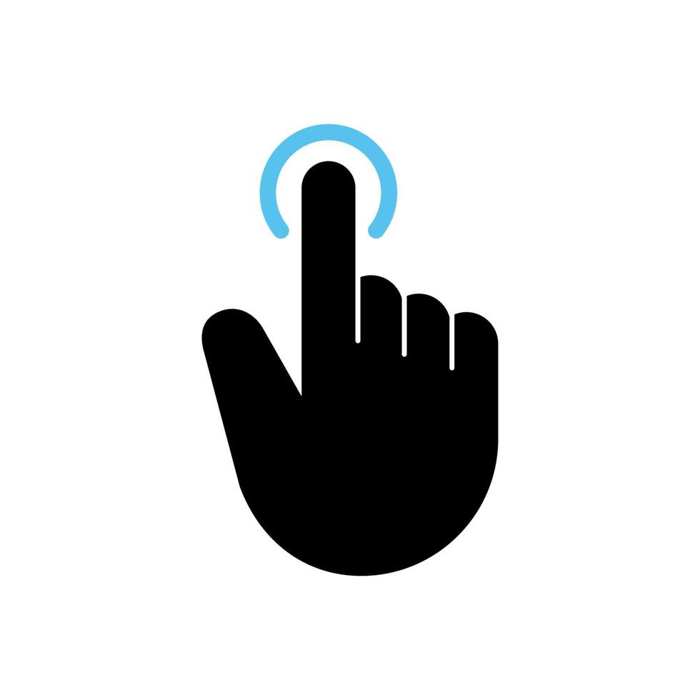 Finger touch screen gesture, Vector. vector