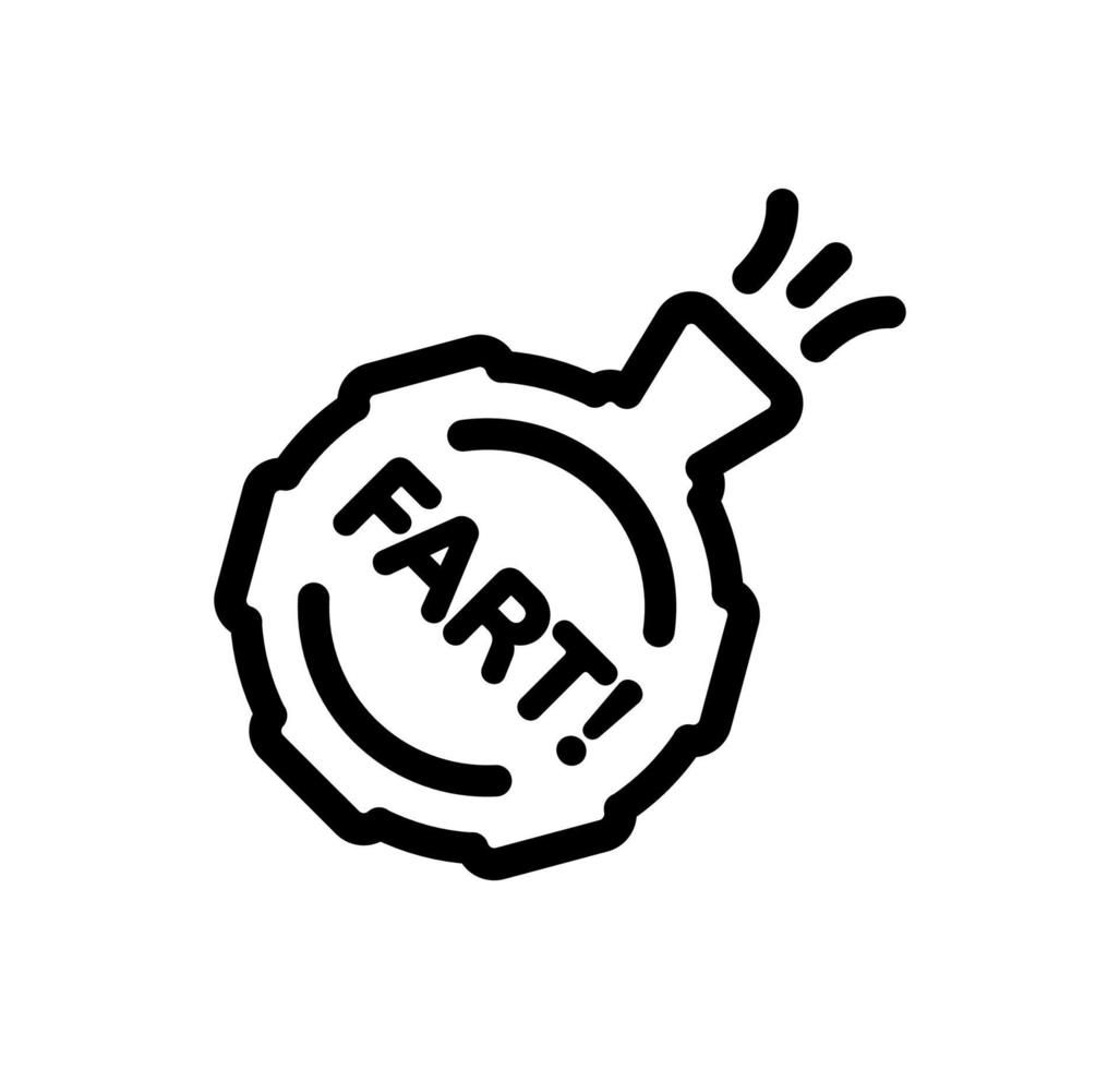 Fart bags linear icon . vector