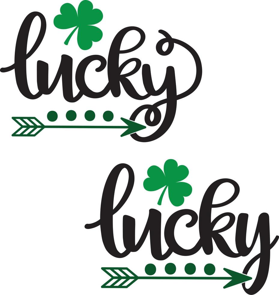 Lucky, Green Clover, So Lucky, Shamrock, Lucky Clover Vector Illustration File