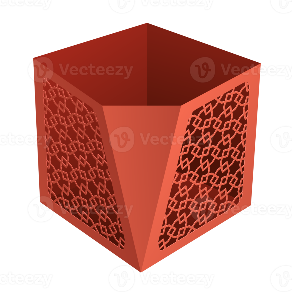 maqueta de caja estarcida png