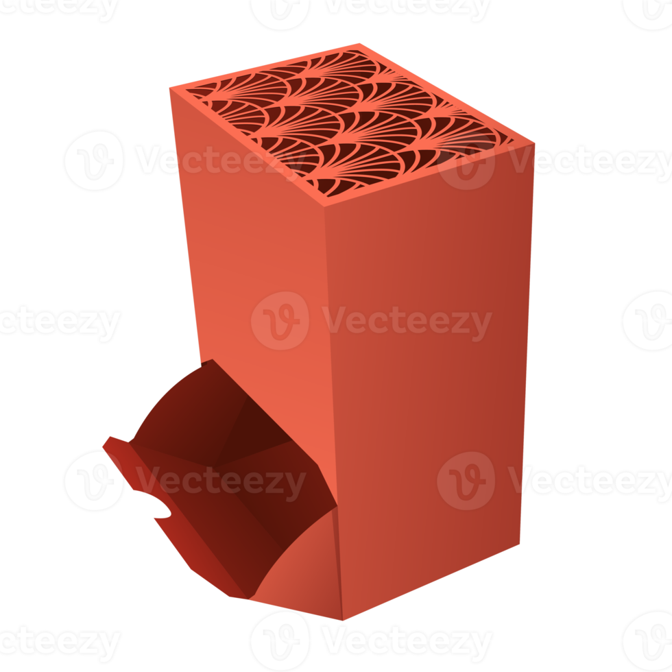 maqueta de caja estarcida png