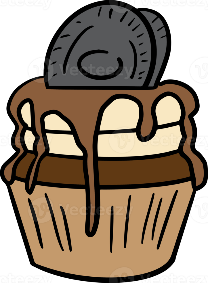 conception de dessins animés de cupcake png