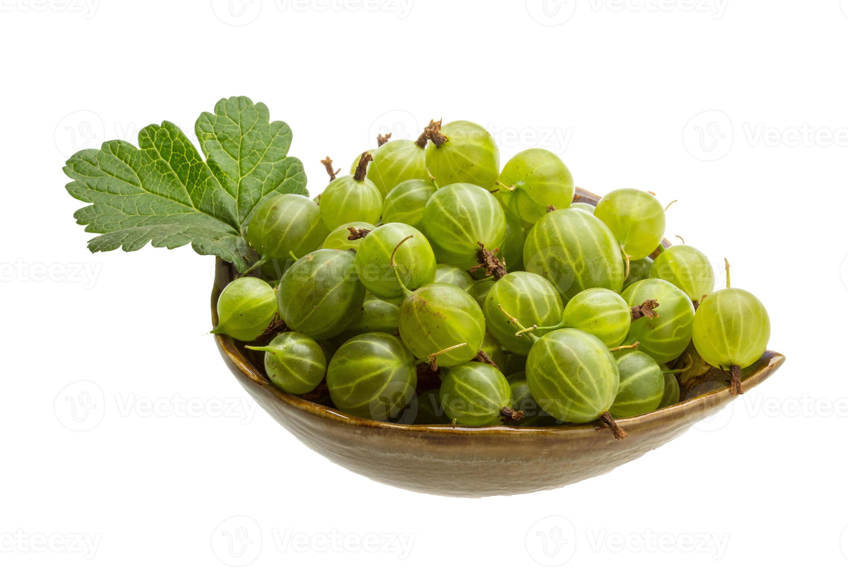 Gooseberries in a bowl on white background 10862853 Stock Photo at Vecteezy
