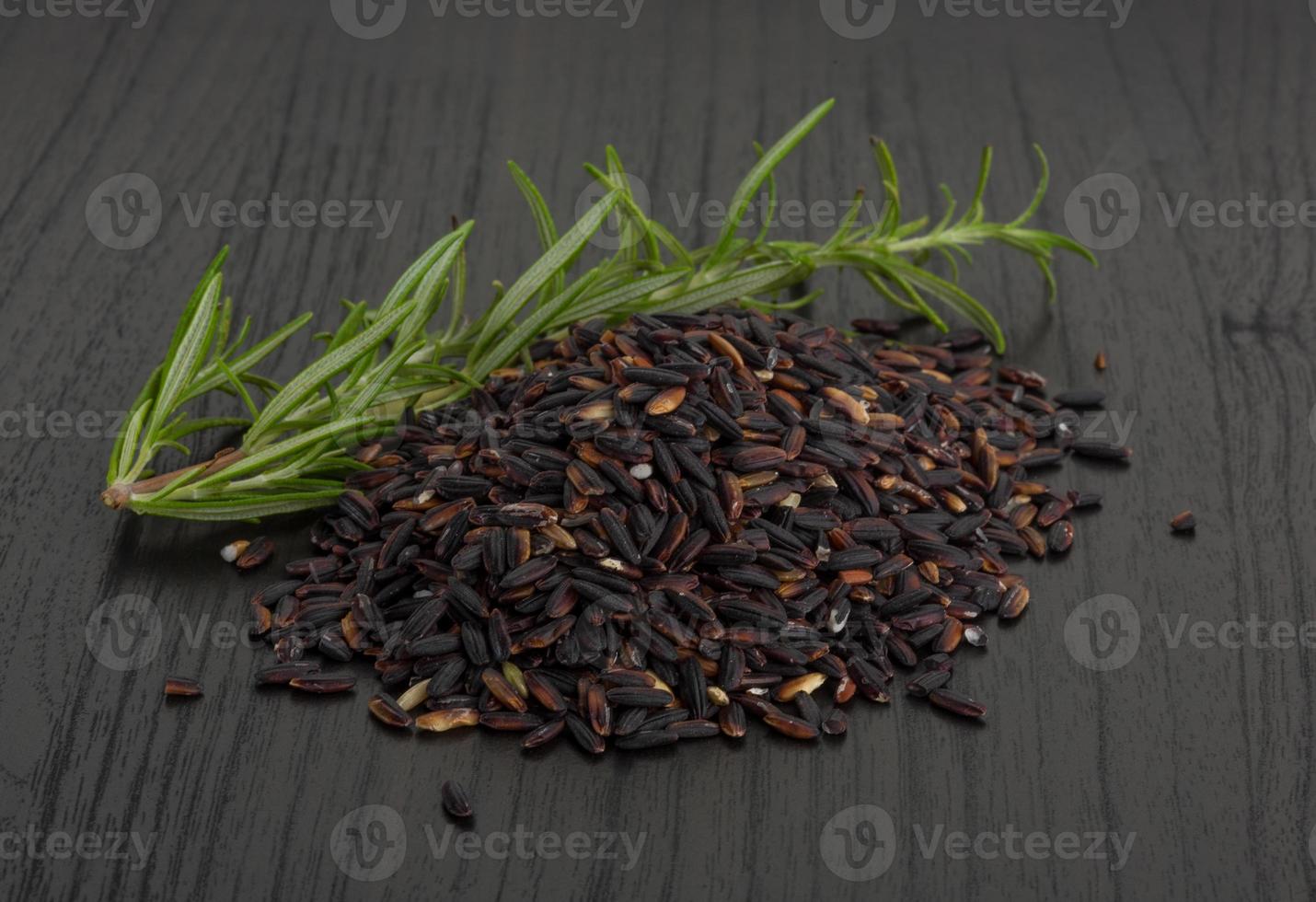 Raw wild rice photo