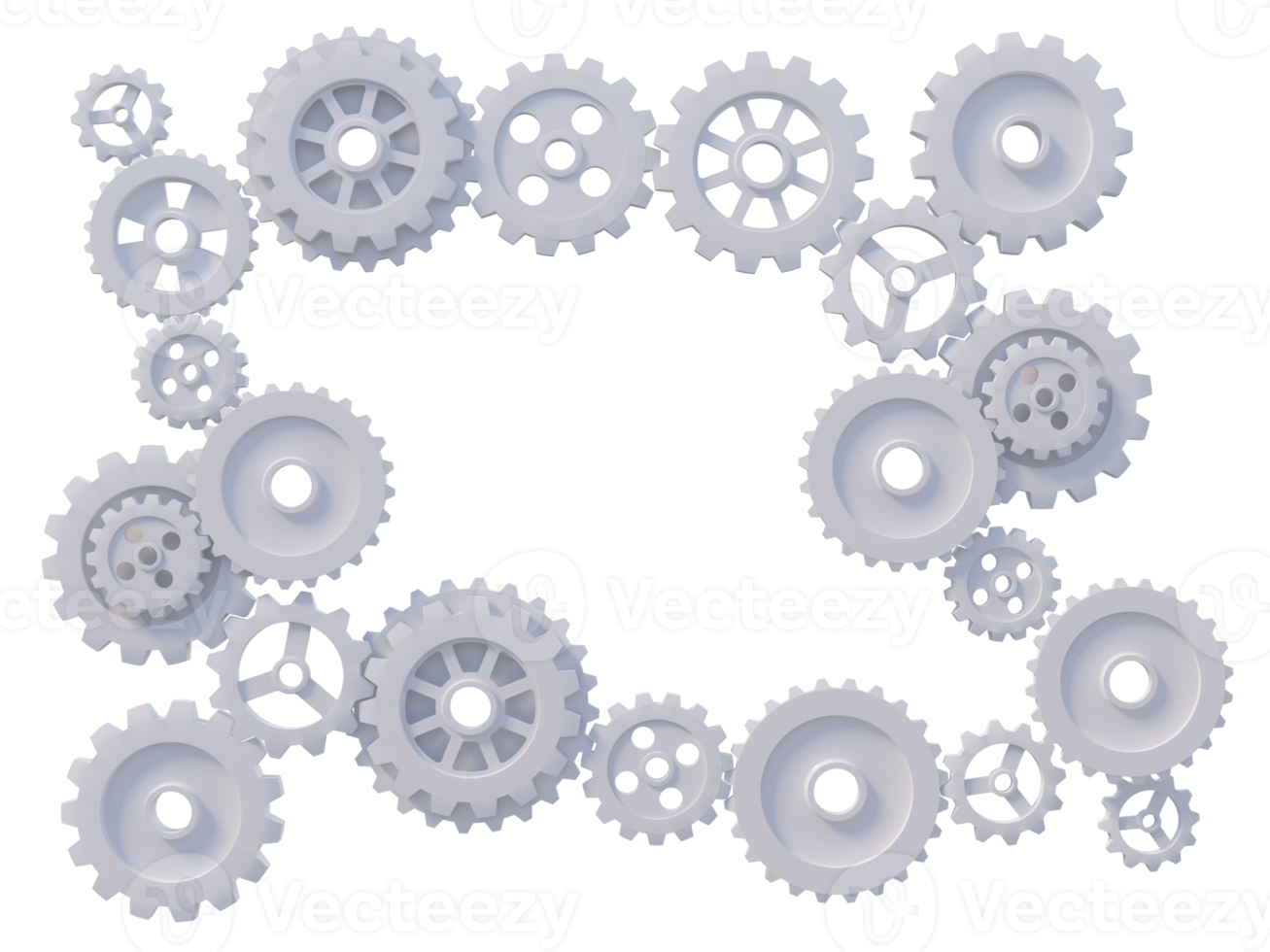 une image de rendu 3d des engrenages de la machine png