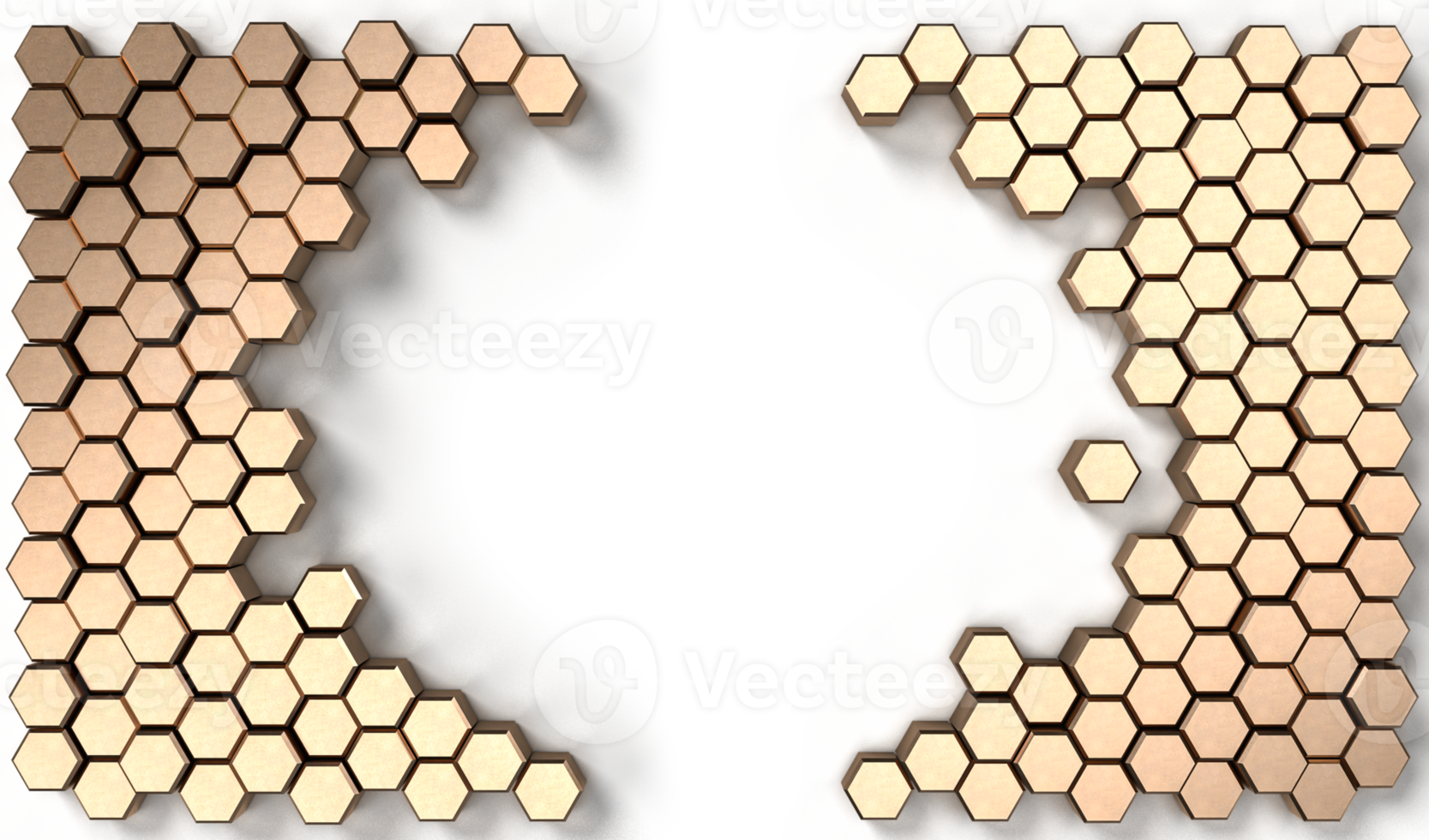 Imagen de representación 3D de forma sólida hexagonal sobre fondo blanco. png