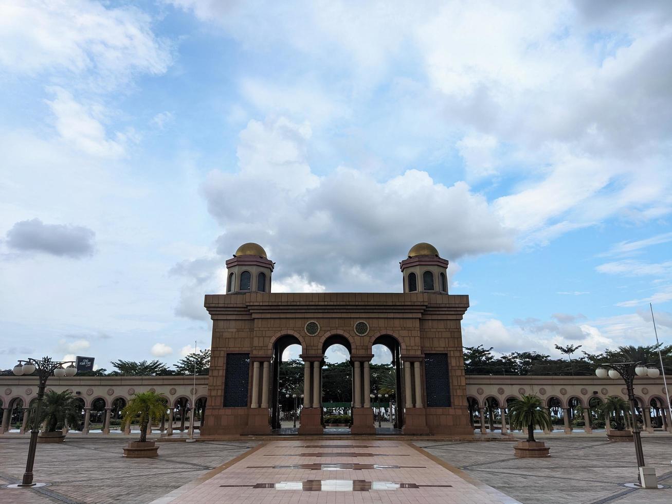 urban photography, gate of islamic center mosque samarinda east kalimantan photo