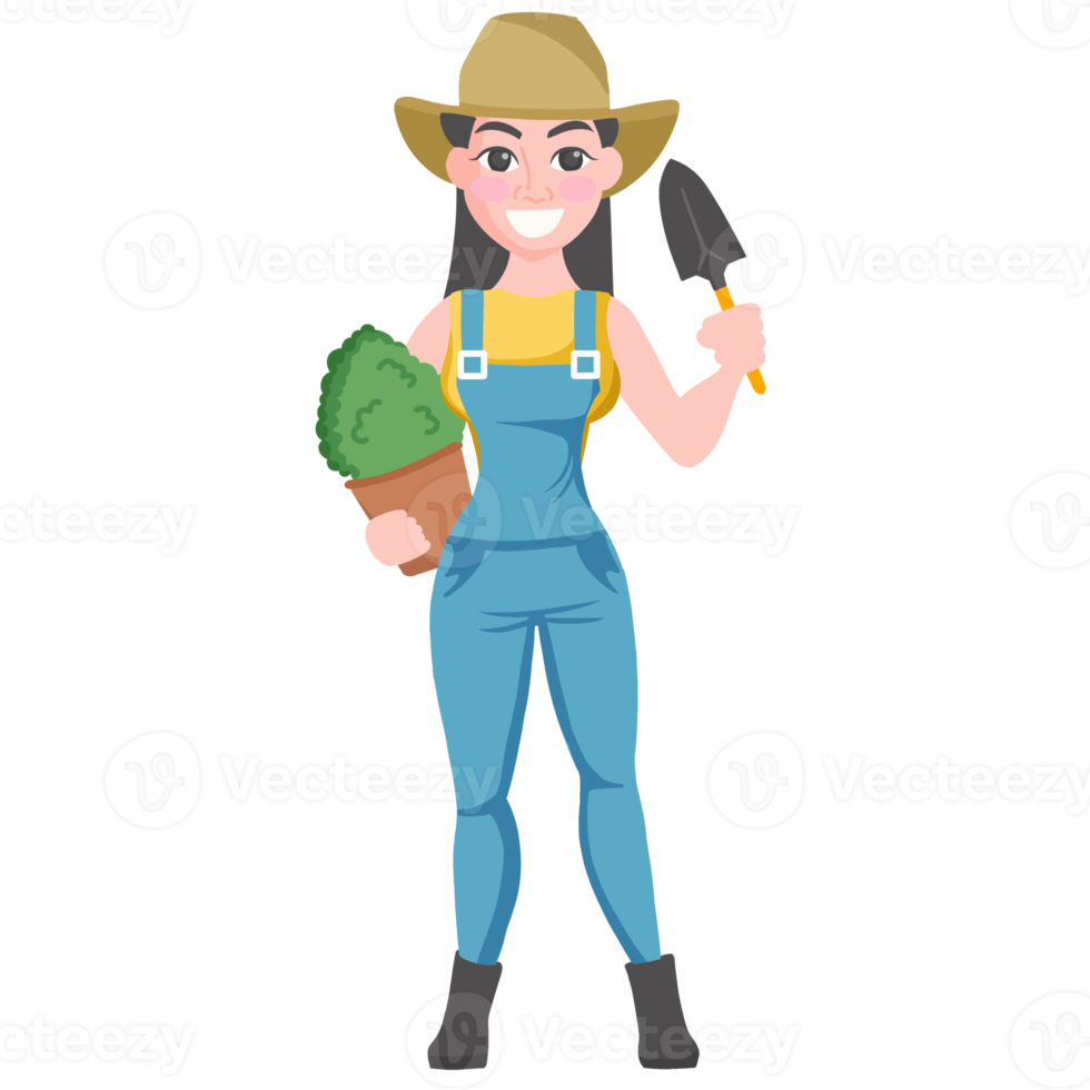 woman farmer, agricultural Cartoon character illustrations 10864449 PNG
