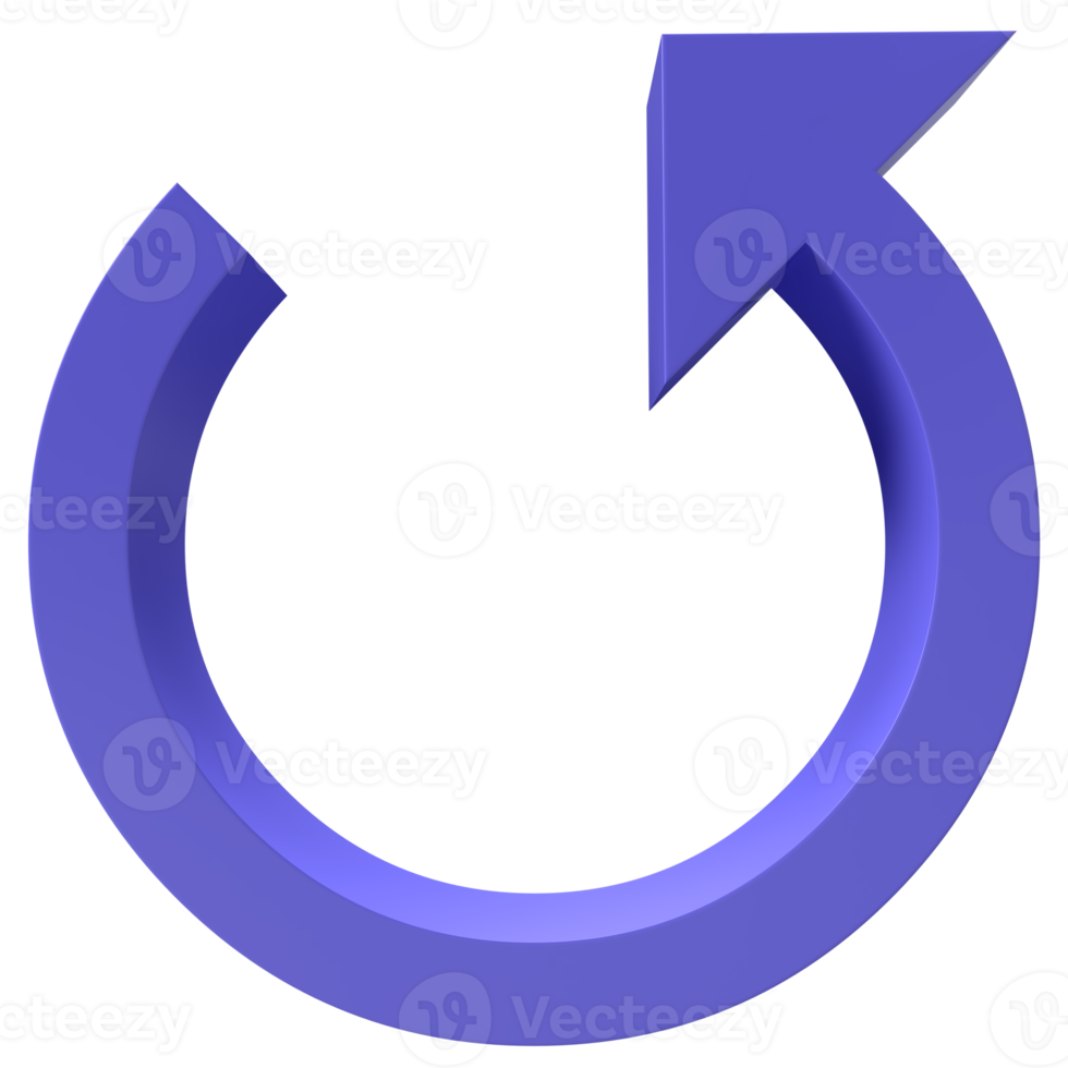 refresh  icon 3d rendering png