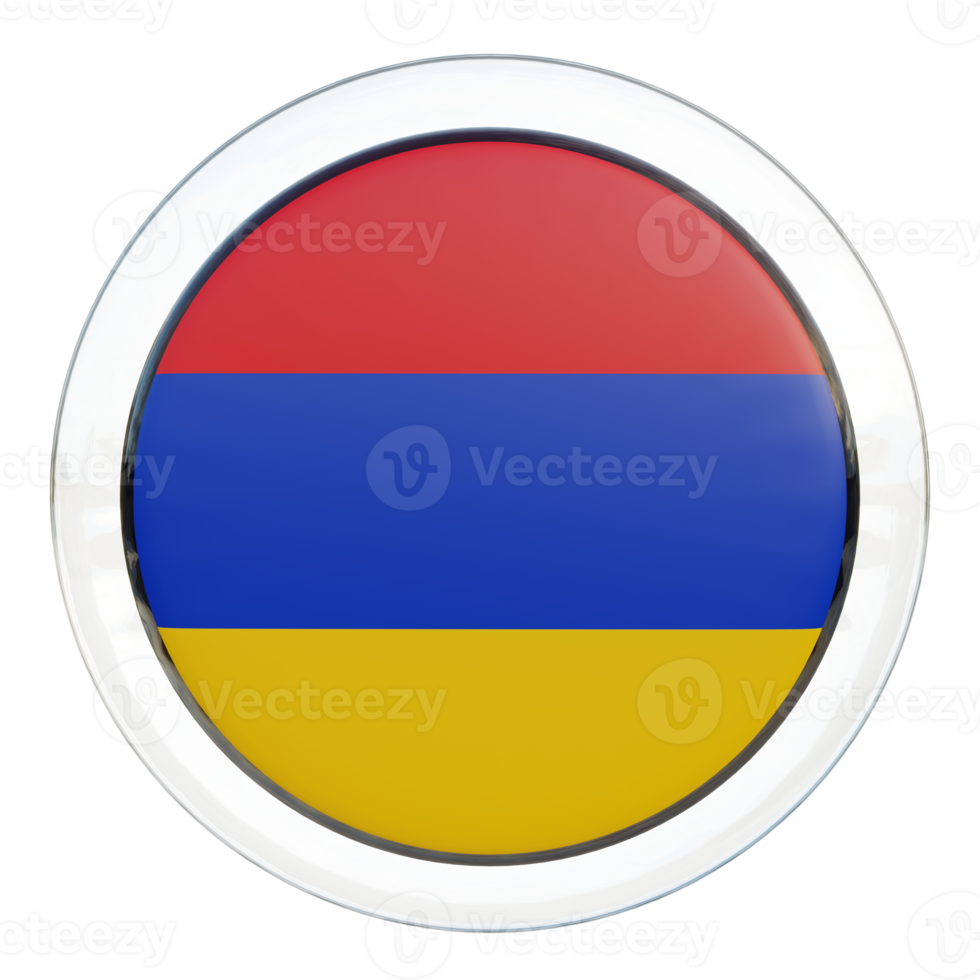 Armenia 3d textured glossy circle flag png