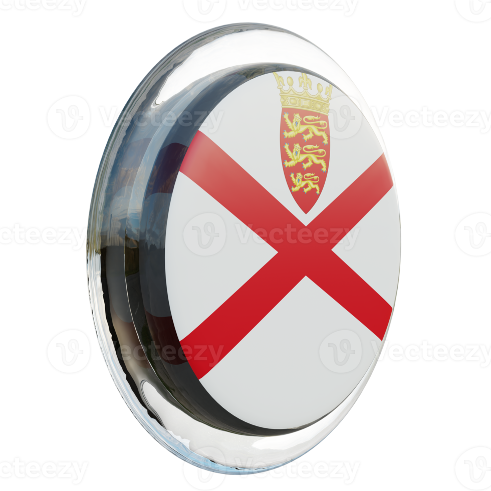 Jersey Left View 3d textured glossy circle flag png