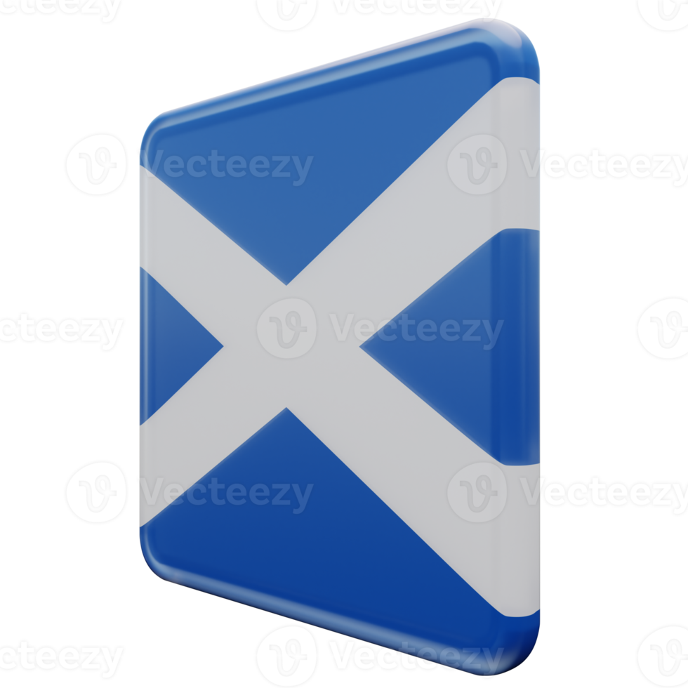 Scotland Right View 3d textured glossy square flag png