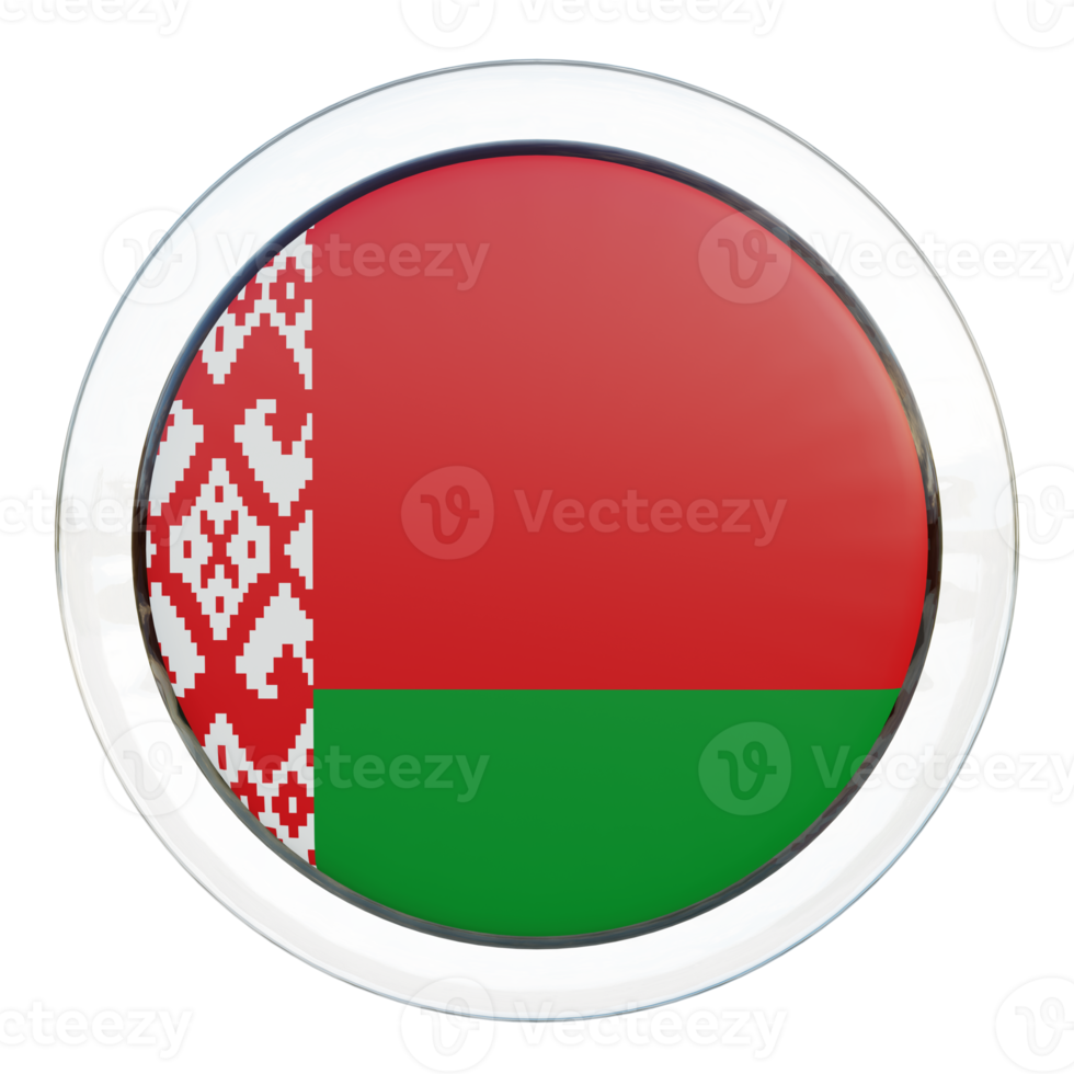 Belarus 3d textured glossy circle flag png