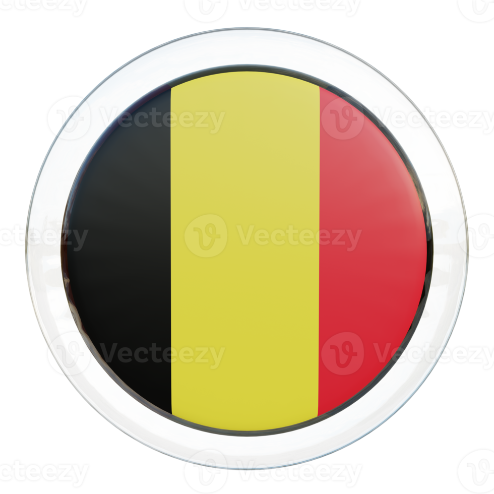 Belgium 3d textured glossy circle flag 10865113 PNG