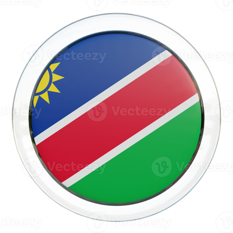 Namibia 3d textured glossy circle flag png